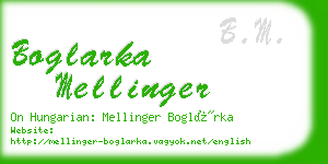 boglarka mellinger business card